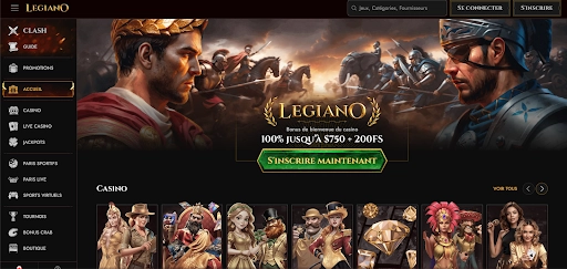 Casino Legiano - Offre de jeux complète et bonus exclusifs Aperçu du casino Legiano - Bonus de bienvenue et offre de jeux